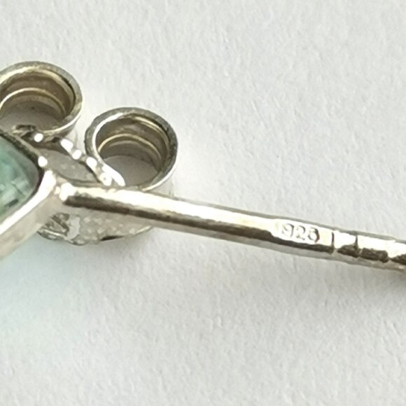 NWT Sterling Silver 925 blue topaz dangle earrings - Picture 2 of 7